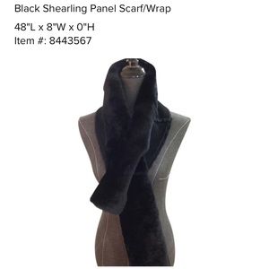 UGG Australia Black Sheepskin Scarf Wrap- NWT